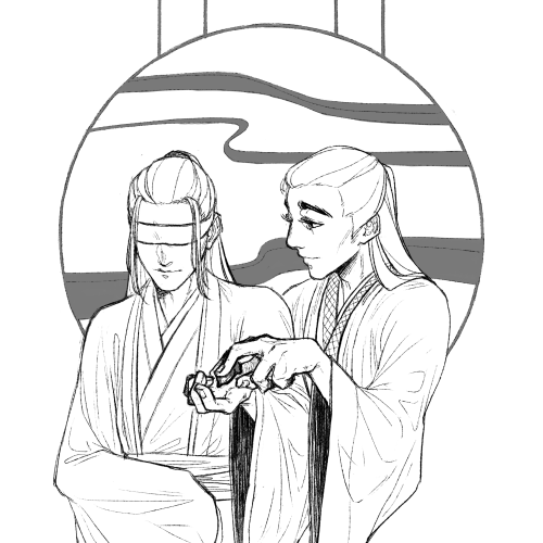 acutebird-fics: Xingchen smiles as he feels something small be pressed into his waiting hand. His fi