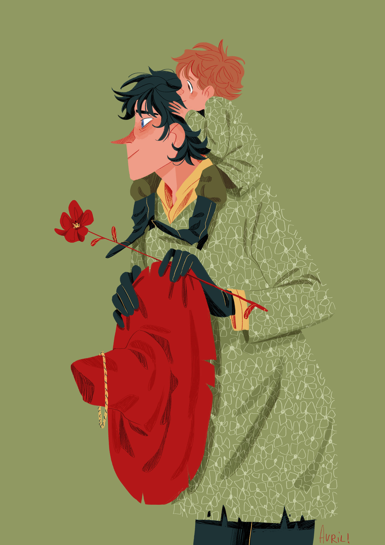 avril-circus:The Joxter and his flower &lt;3