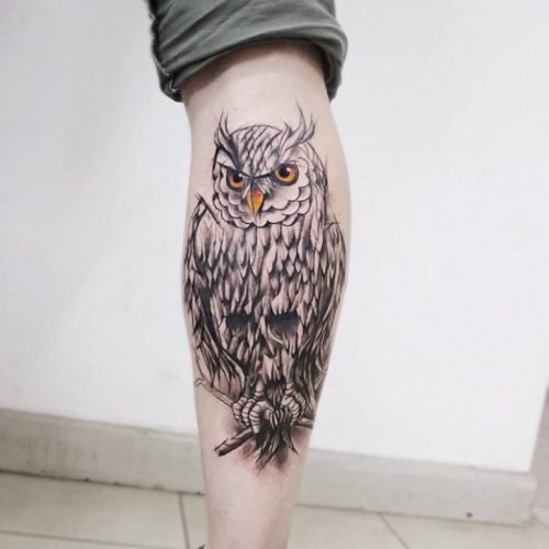 Porn photo dubuddha-tattoo:  (via Evil Owl Tattoo |