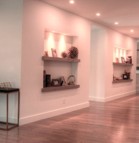 Denver Mudroom HallEntryway - Large Contemporary Medium Tone Wood Floor And Brown Floor Entryway Idea