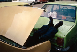 sickpage:   Richard KalvarKurdistan, Amed (Diyarbakir) - taking a nap in a car trunk, 1979 