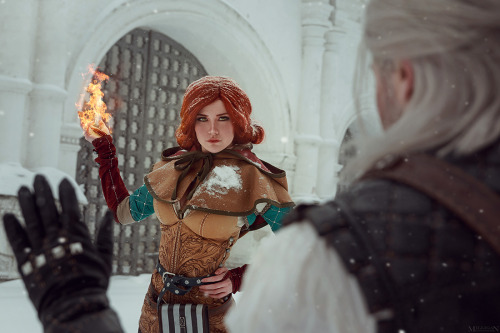 vick_torie as Triss anders_v.cosplay as Geralt photo, makeup by me @milliganvick