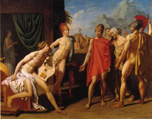 Jean Auguste Dominique Ingres, Ambassadors sent by Agamemnon to urge Achilles to fight, 1801.