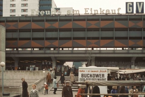 germanpostwarmodern: Commercial Center “Wutzky” (1964-66) in Berlin, Germany, by Ha