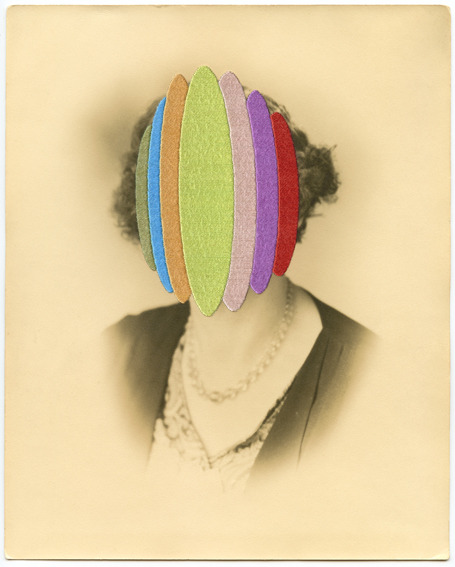 Julie Cockburn‘Madame Gelati’, 2012, hand embroidery on found photograph'Involved’