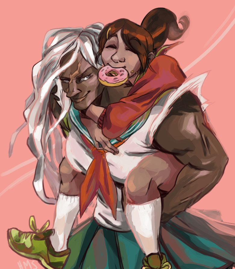 sniggoxart:  Fanart for a couple of characters from dangan ronpa!  