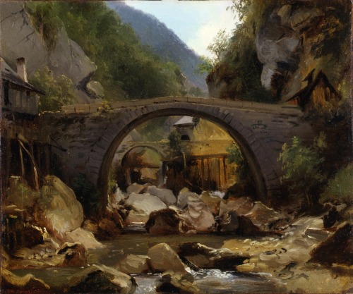 Mountain Stream in the Auvergne, 1830, Theodore RousseauMedium: oil