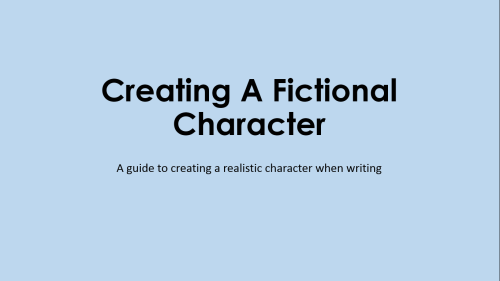 wordsandchocolate:I made a slideshow about how to create a fictional character… I got most of the in