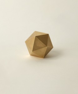 Brass Icosahedron paperweight