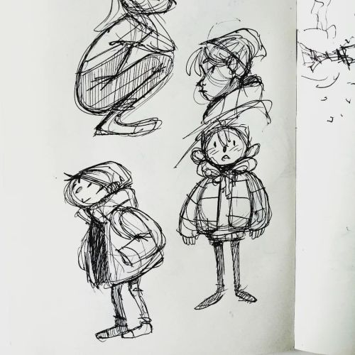 #doodle #sketchbook #szkicownik #kids #winter #winterjacket #kurtkazimowa #długopis #ballpointpen  h