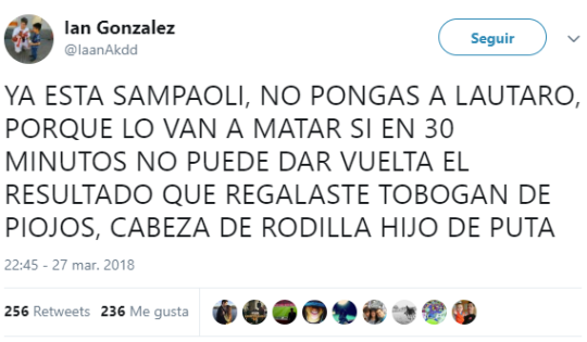 Nadie insulta como los argentinos...