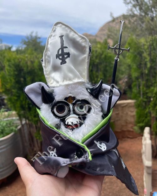 Papa Emeritus II is up on my Etsy for adoption non working Furby due to corrosion, everything on him