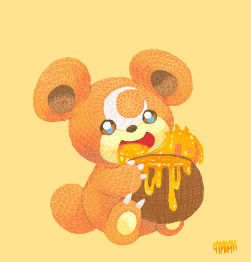 morgan-arts:I drew Teddiursa today! Such a cute little honey-loving bear. :3You can buy a shirt here