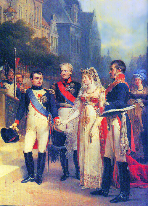 Napoleon Bonaparte receives the Queen of Prussia at Tilsit, July 6, 1807 by Nicolas Gosse 