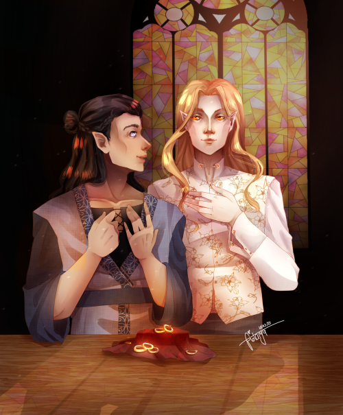 fiotarya:Annatar, giver of gifts, and Celebrimbor, Fëanorian smith with an unfortunate taste in men…