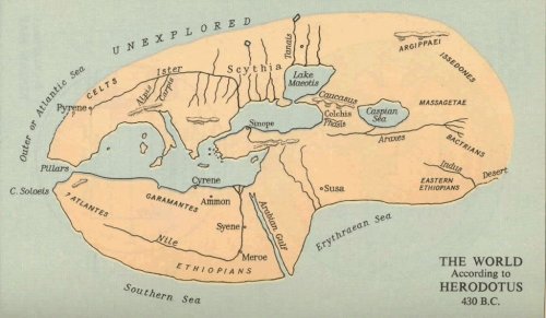 genqueue:How the world appeared to Herodotus in 430 BC.