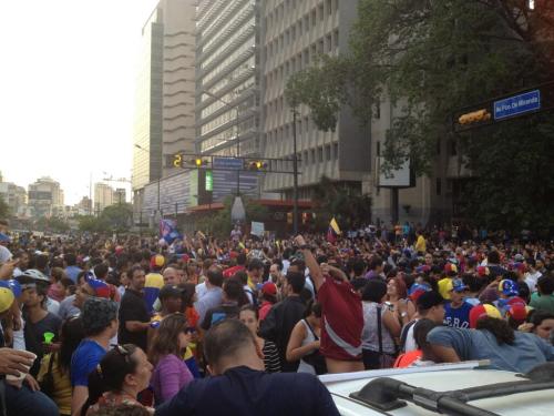 More tear gas at Altamira. Caracas, Venezuela