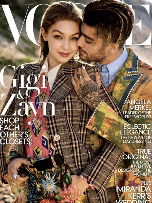 jordydior: Gigi Hadid &amp; Zayn Malik for US Vogue August 2017
