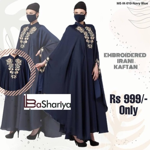 Limited Time Deal Irani Kaftan With Zari Embroidery Work For Just Rs 999 /- Shipping charges Rs 80/-