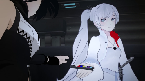 relatablepicsofmonochrome: Weiss : Here Blake, take this dust clip that I made specifically