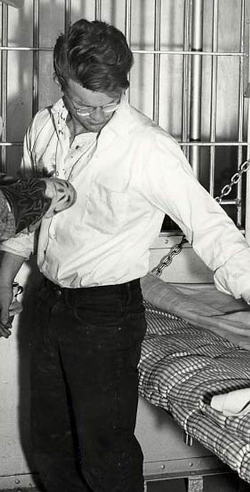 Charles Starkweather In His Wyoming Jail Cell Following His Arrest