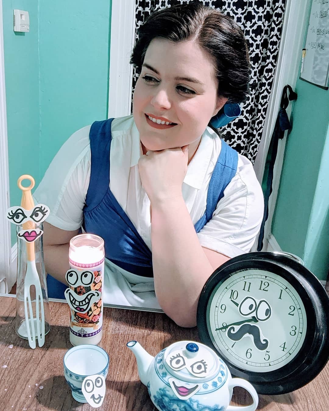 That point of the Quarantine when you’re so lonely the utensils start talking to you. #QuarantineCosplay Belle and friends! .