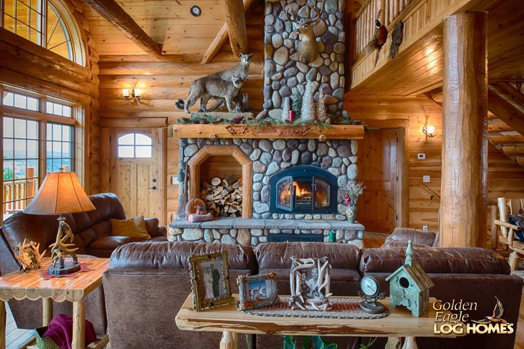 goldeneagleloghomes:  #loghomes #logcabins #loghomeliving #logcabinloving #rustic