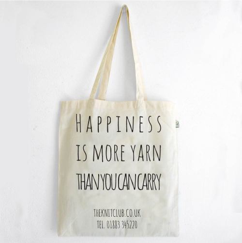 &ldquo;Happiness&rdquo; Tote Bag from The Knit Club | Yarn Store in Surrey, England