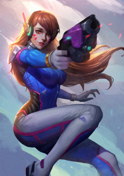 cyberclays:  D. Va &lt;3 - Overwatch fan art by  yuanbin huMore selected D.Va art on my tumblr [here]More Overwatch related art on my tumblr [here]