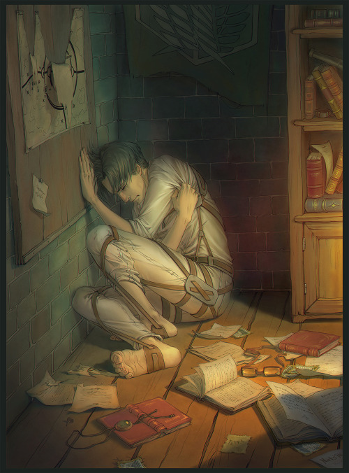 killerskillercaptain: nats-is-nuts:  It was my submission for an Attack on Titan charity artbook!  H