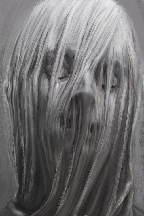 asylum-art:  The Veiled Ghosts of  Livio Scarpella The work of Italian contemporary artist Livio Scarpella turns good and evil into delicacy.  This group of sculptures, named “Ghosts Underground”, depicts lost souls anguishing beneath the effect