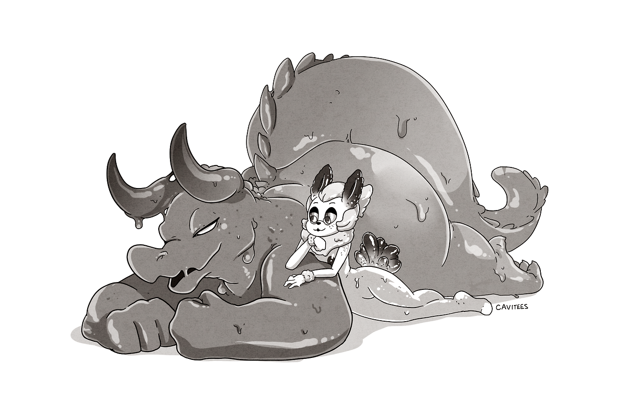 cavitees:  Commission! This was super fun to do *w* AND my slimebun got to be the