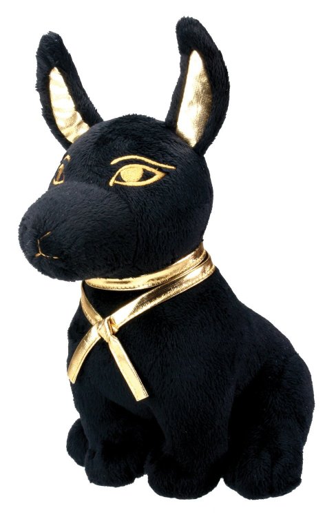 adreamingofguns:illogicalrabbit:whiteantcrawls:Bastet kitten plushAnubis puppy plushBlack and Gold S