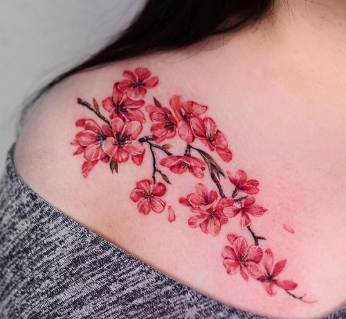 ig: mayforcolor cherry blossom;chest;portrait