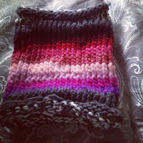 My New Baby!! #cowl #collar #loom #crochet #laboroflove