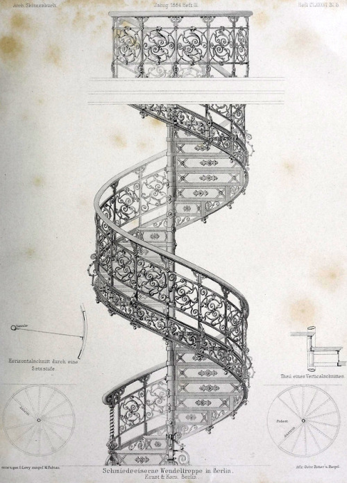 archimaps - Design for a spiraling staircase, Berlin