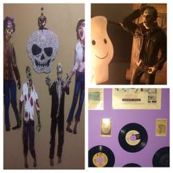when you&rsquo;re kind of obsessed with zombies/Halloween/anything old and live alone 🎃🕸💀👻 #Halloween #zombies #dayofthedead #vinyl #apartmentdecor