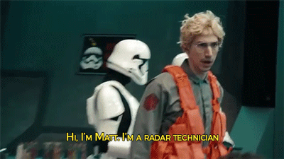 sizvideos:  Kylo Ren goes undercover amongst the Starkiller base staff 