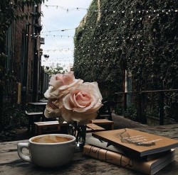 coffeeinspirations:Happiness is a cup of coffee and a book to read