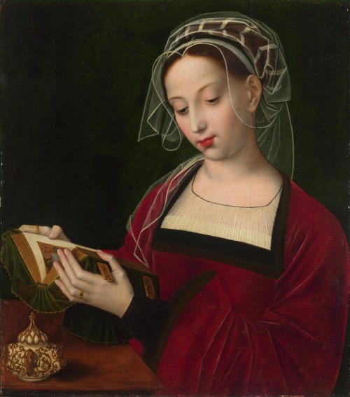 peaceinthestorm: Ambrosius Benson (1495/1500 -1550) ~  The Magdalen Reading, 1520