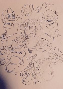 kerwinsartfreakshow:  yup officially lost motivation tonight again here are some doodles I made I guess 