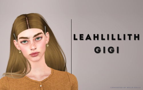 Leahlillith Gigi:polycount: 30,5k (!)accessory is fully recolorable/2 channelshairstyle can found un
