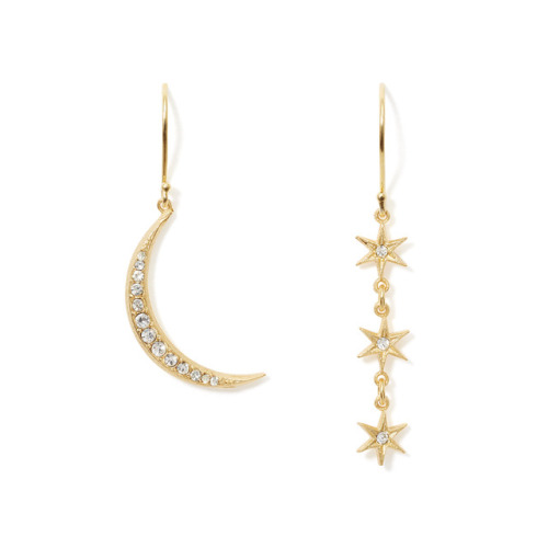 chandelyer: moon and stars drop earrings