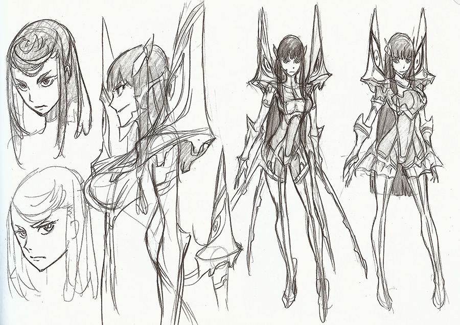 sushiobunny:  h0saki:  Initial designs of Satsuki by Sushio and Shigeto Koyama from