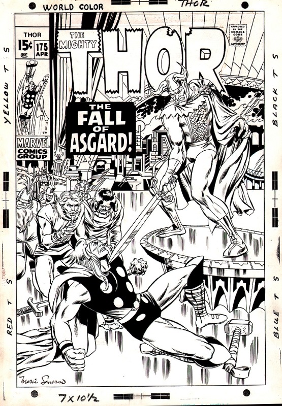 eljackinton:  octopuspiecomic:  themarvelageofcomics:  The cover to THOR #175 by