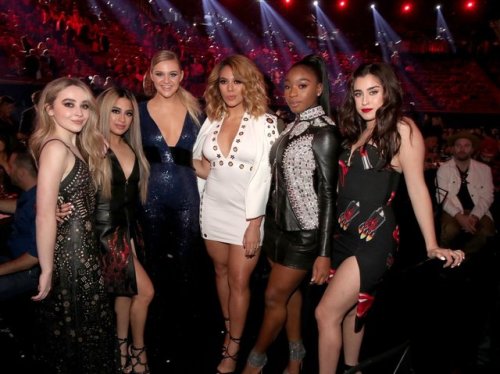 Fifth Harmony with Sabrina Ann Lynn &amp; Kelsea Ballerini at the iHeart Awards.
