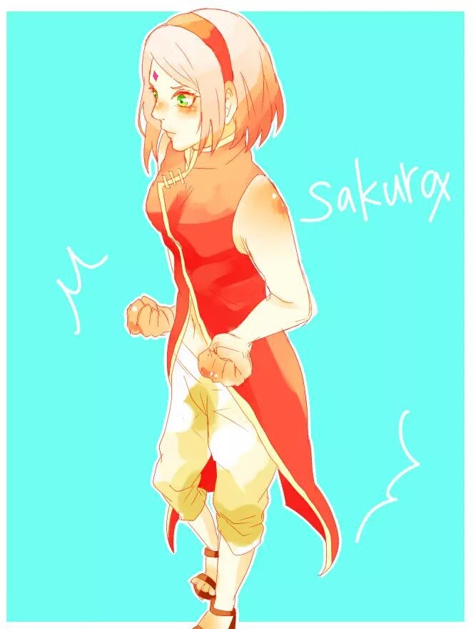 jesscandy46:  ramenuzumaki:  サクラちゃんとサラダちゃんラクガキ！
