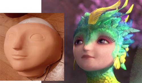 First attempt at silicone face. Not too bad. There are a few differences a) because DreamWorks would