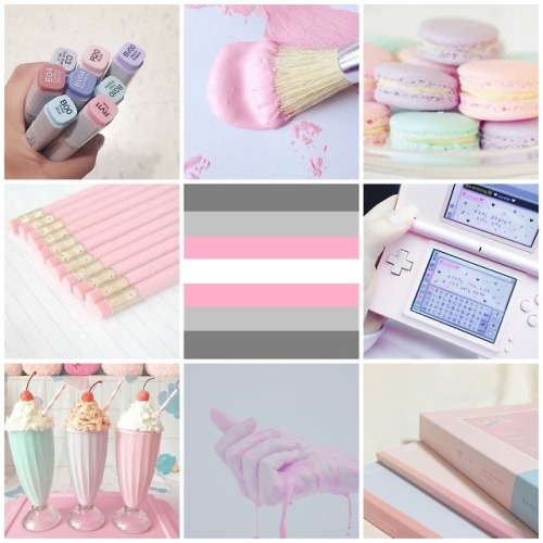 pastel demigirl moodboard