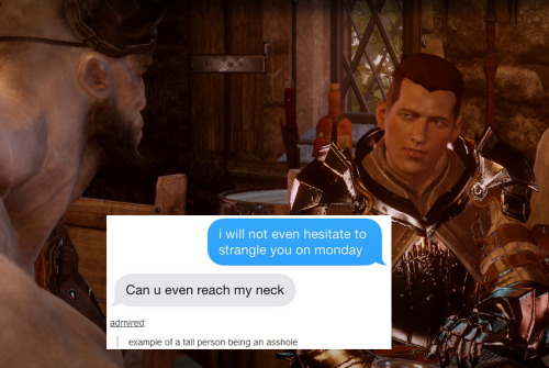 bubonickitten:Dragon Age: Inquisition + text posts, part 7&ldquo;[companion name], NO.&rdquo